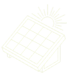 ine icon of a solar panel system with sun rays, representing custom camper van solar energy setups.